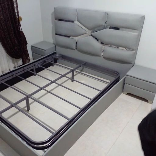 تخت خواب لمسه مدرن دوخت شیار بادوتاپاتختی و پارچه مرغوب