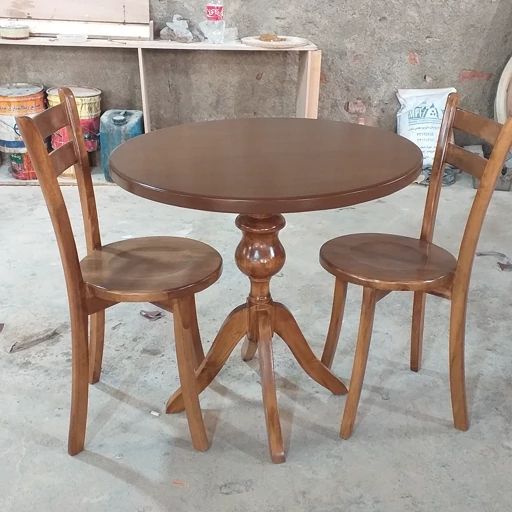 میز و صندلی نهار خوری دو نفره مدل لهستانی دو تیرک تمام راش