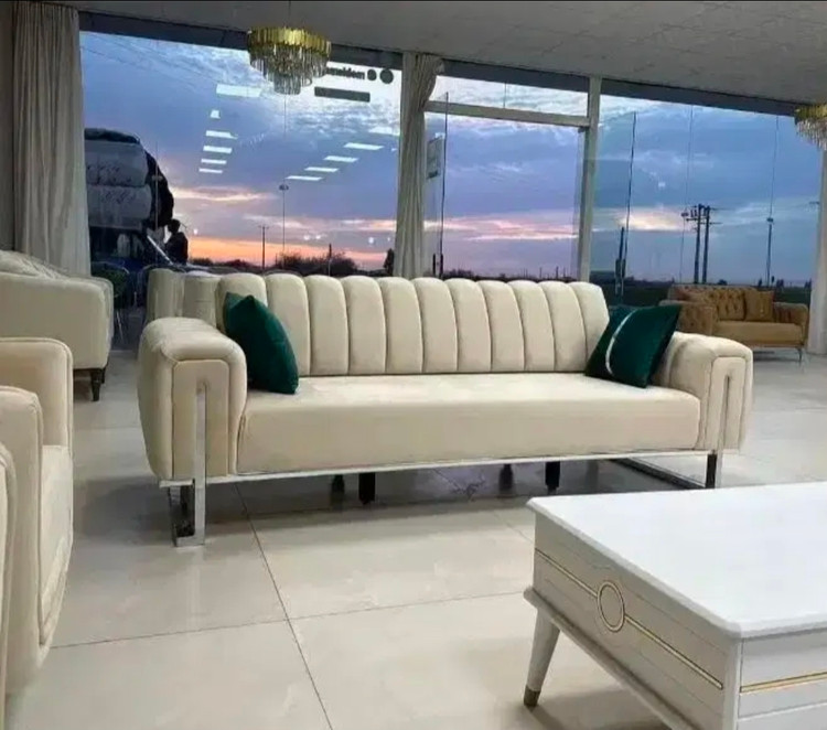 مبل راحتی ۸ نفره مدل لوکس چستر با طراحی مدرن و پارچه مخمل ونانو